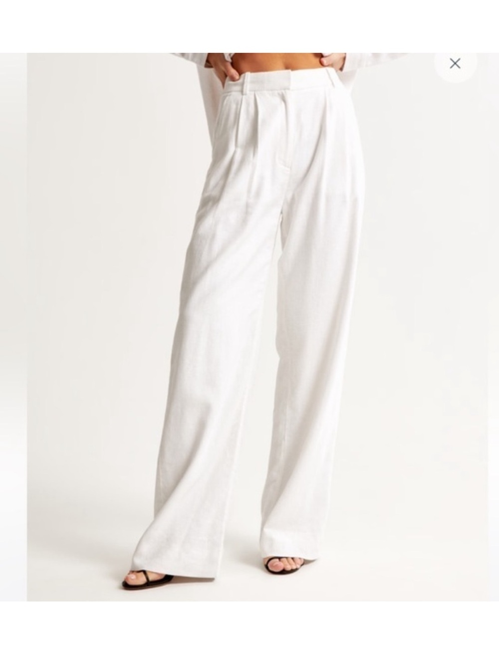 Abercrombie A&F Sloane Tailored pleated Linen Blend Pant XXL Petite